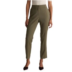 Quince‎ Women's Size M Stretch Crepe Ankle Dress Pants Olive Green 30/30